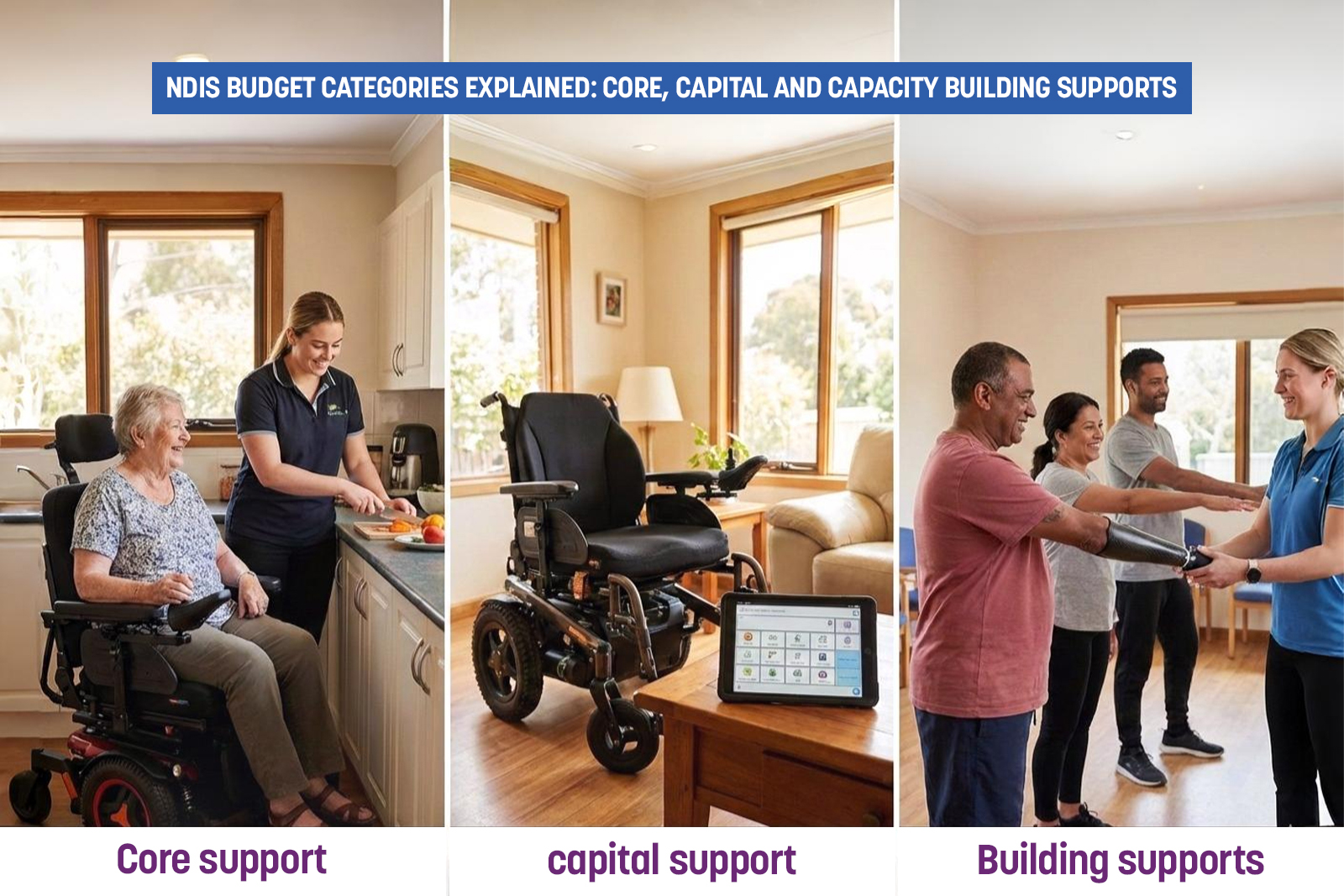 A Nurse Aid Australia registered nurse providing complex care clinical oversight, illustrating the NDIS reasonable and necessary criteria for in-home nursing services./Master your NDIS plan with our 2026 guide to Core, Capital, and Capacity Building budgets. Learn how to use flexible funding for nursing and complex care.