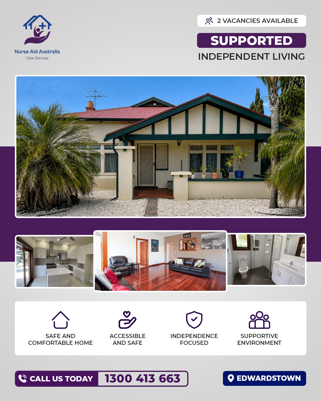Edwardstown, South Australia. Four bedroom home with three places currently available.